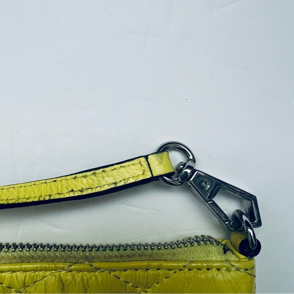 Rebecca Minkoff Love Kerry Quilted Leather Crossbody Bag Bright Yellow Casual - Picture 10 of 13